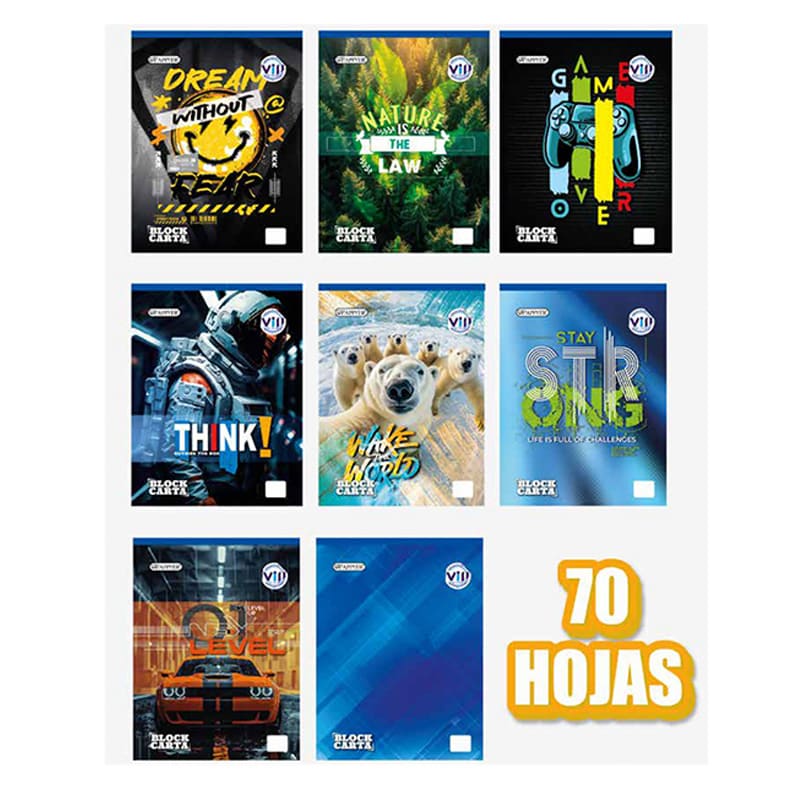 Block Carta cuadros FABRIFOLDER X 70 hojas (hombre)