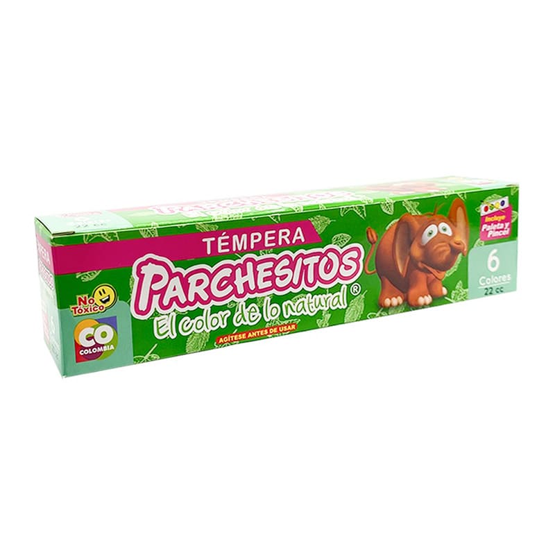TEMPERAS PARCHESITOS X6COLORES 22 CC