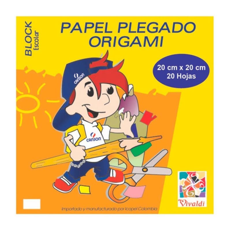 BLOCK IRIS PLEGADO ORIGAMI UNICOLOR/VIVALDI 20x20