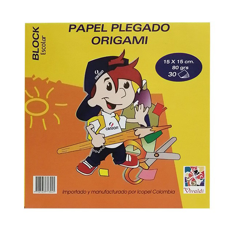 BLOCK IRIS PLEGADO ORIGAMI UNICOLOR/VIVALDI 15x15