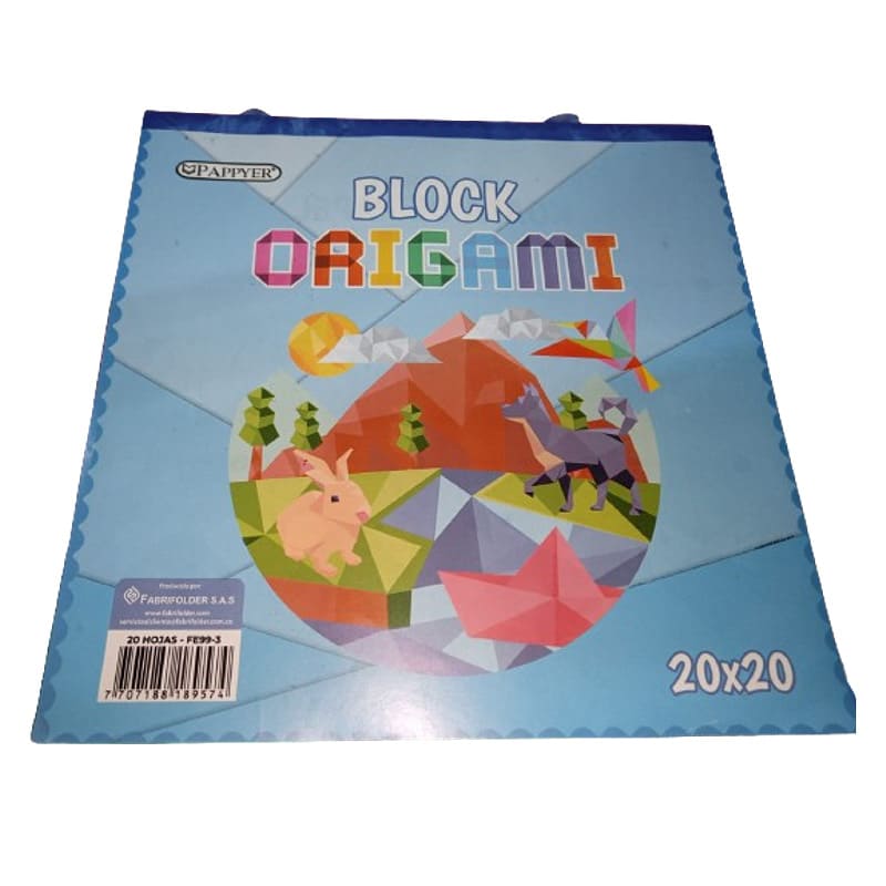BLOCK ORIGAMI 20X20 PAPPYER‐FABRIFOLDER