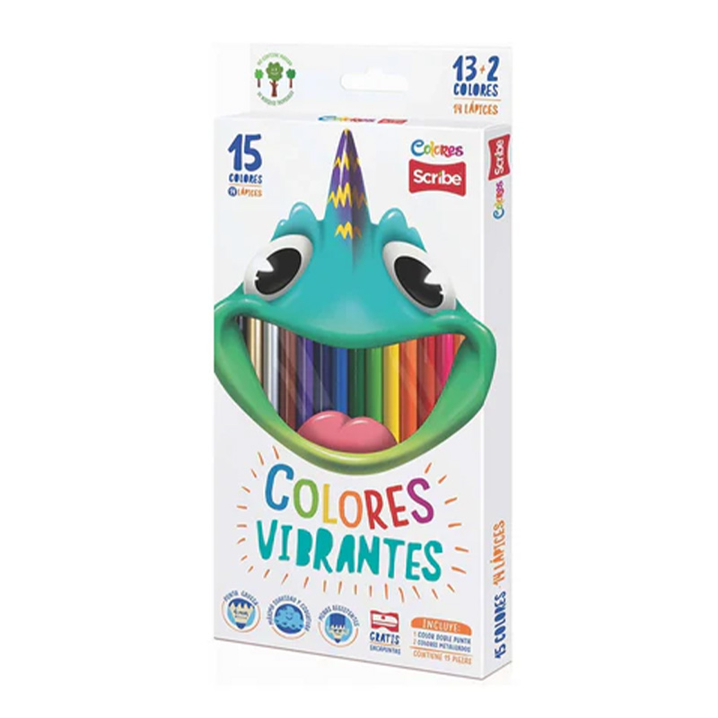 COLOR COLORES VIBRANTES 15+3 SCRIBE + SACAPUNTA