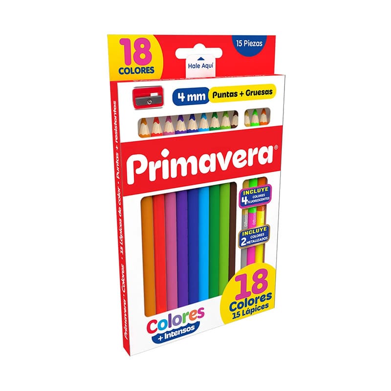 COLORES PRIMAVERA UNA PUNTA X18 4MM