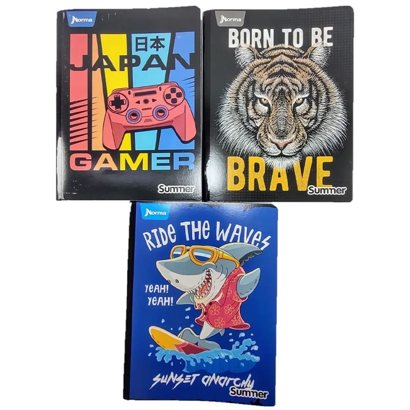 Cuaderno Cosido 50 Hojas cuadros SUMMER/ NORMA STICKER (hombre)