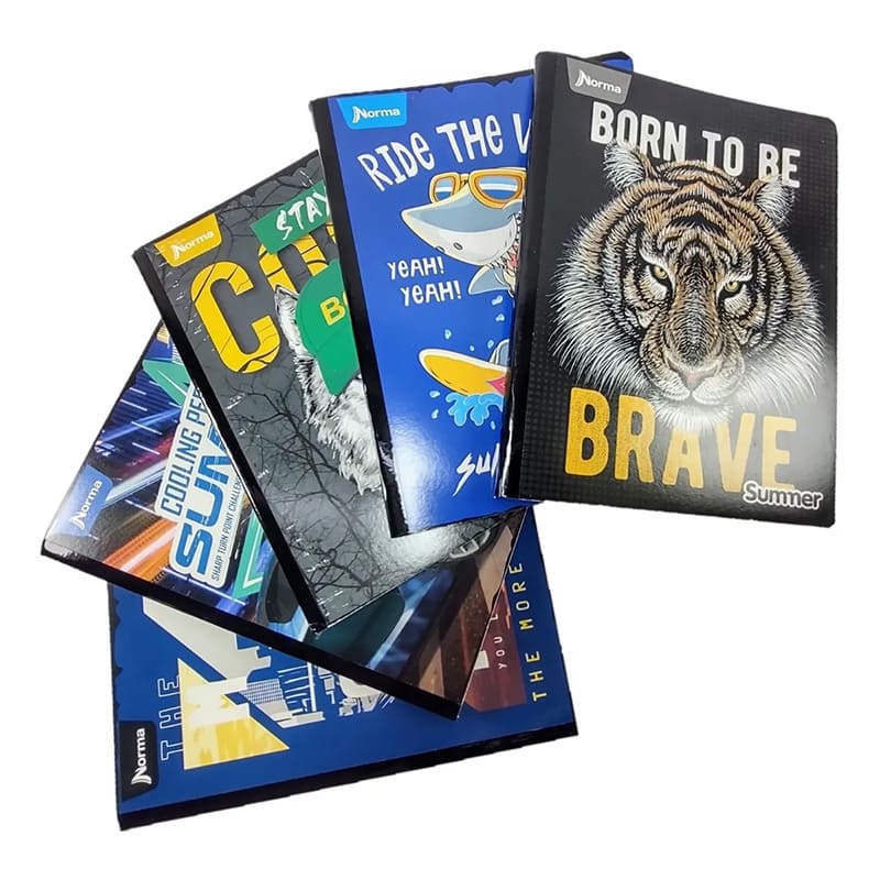 Cuaderno Cosido 100 Hojas cuadros SUMMER/ NORMA STICKER (hombre)