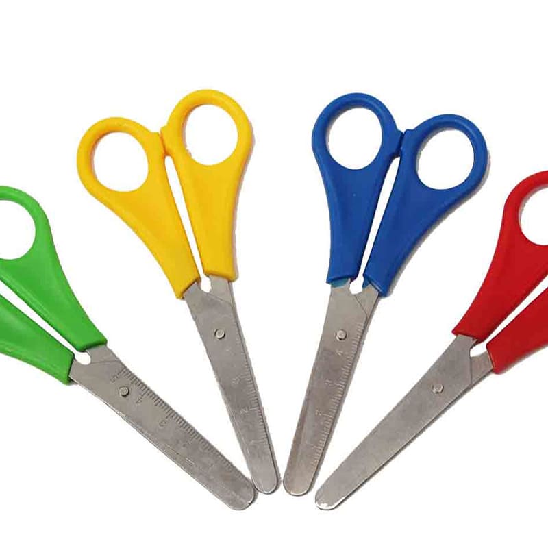 TIJERA PUNTA ROMA COLORES OPACA/FLUORESCENT/PLATINO