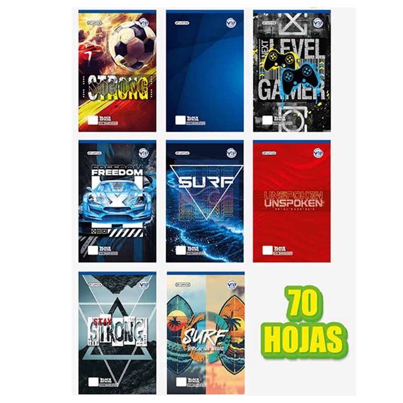 Block oficio Cuadros 70 hojas FABRIFOLDER (hombre)