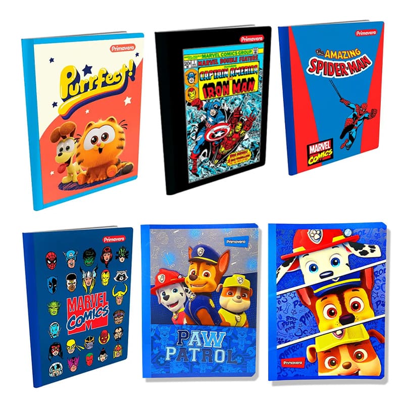 Cuaderno Cosido 100 hojas cuadros PRIMAVERA (hombre)