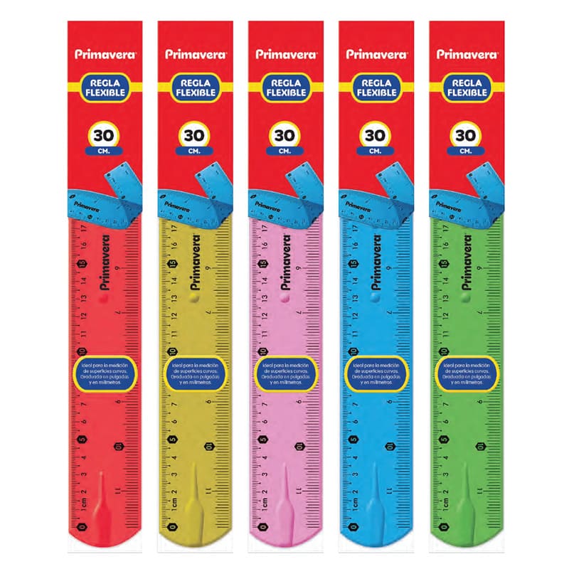 REGLA FLEXIBLE 30CM PRIMAVERA