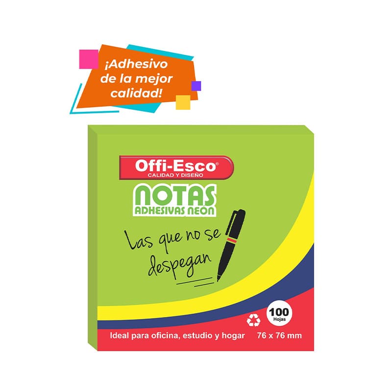 TACO ADHESIVO OFFI‐ESCO OE‐360 76X76 100HOJAS