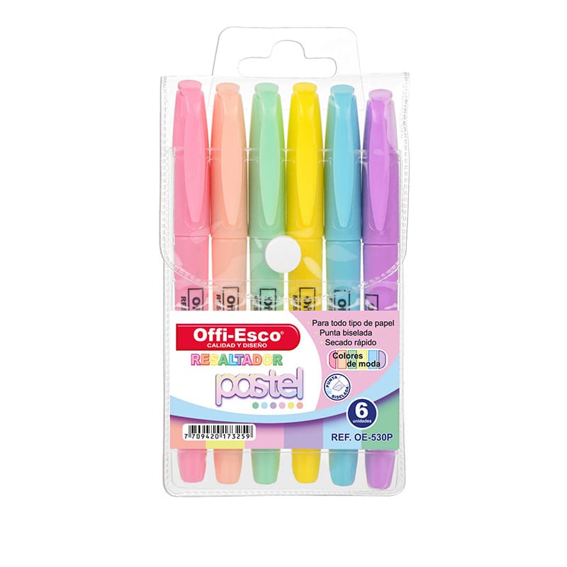 RESALTADOR OFFI PQX 6UND OE‐530PASTEL