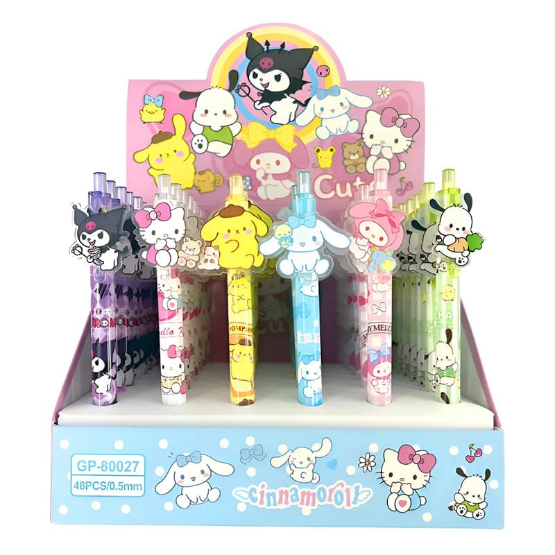 BOLIGRAFO NEGRO KURUMY/HELLO/MYMELODY/POCHACO/CINNAMOROLL/POMPOMPURI UND